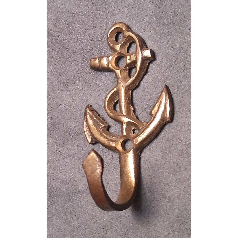 Vintage Brass Anchor Coat Hook